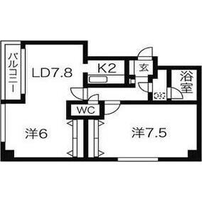 フィラコート北2条の物件間取画像