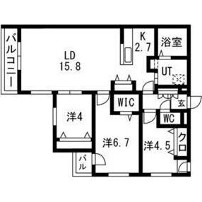 アルファスクエア円山北2条の物件間取画像