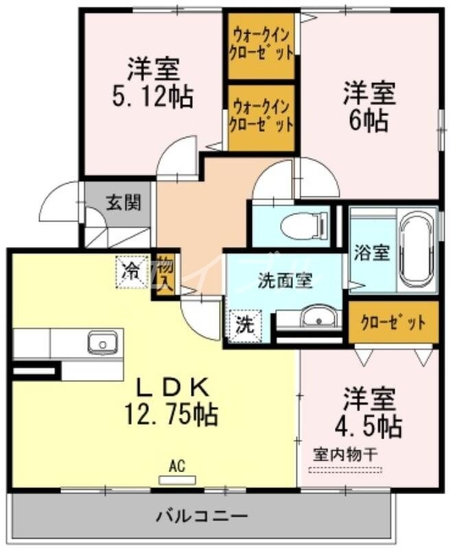 サンヴィオレ　B棟の物件間取画像