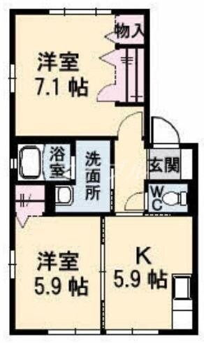 メゾン・エクランタン　A棟の物件間取画像