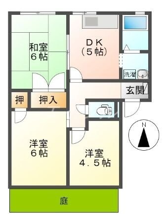 フレグランス十禅寺　Bの物件間取画像