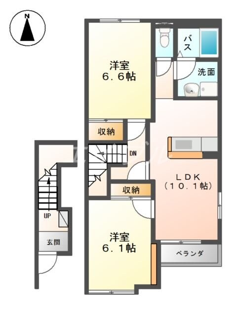 フォンテーヌＢの物件間取画像