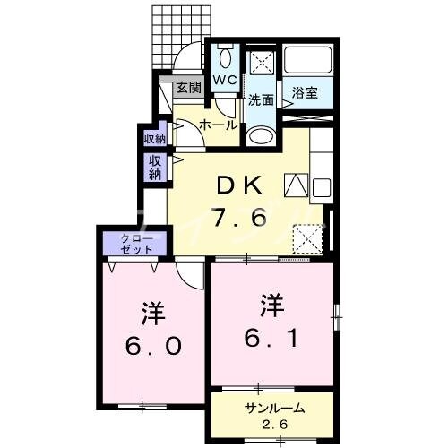 アルコバレノの物件間取画像