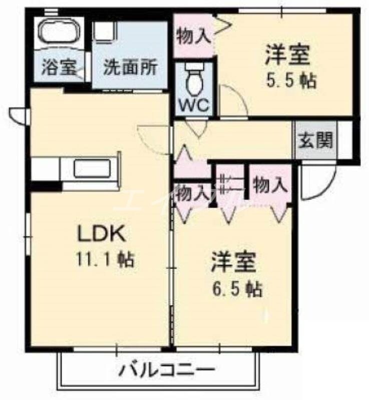 グラスガーデン　B棟の物件間取画像