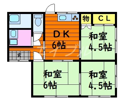 阿部貸住宅の物件間取画像