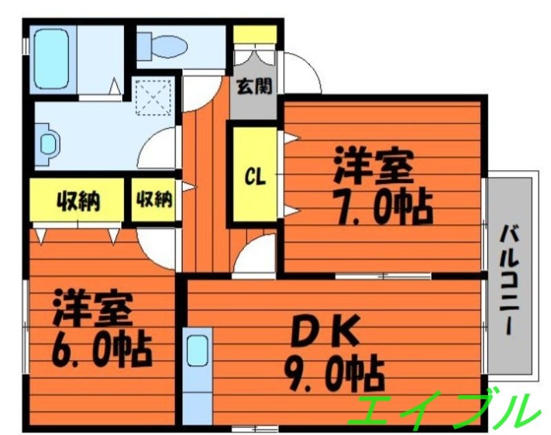 ボンヌシャンスISIDA　Ｂ棟の物件間取画像