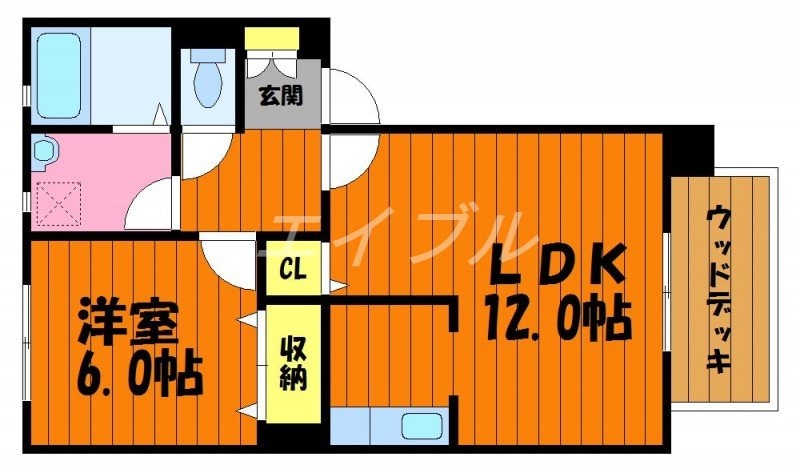 ミーテレーテ中島Ⅱの物件間取画像