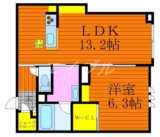 エイラント大福の物件間取画像