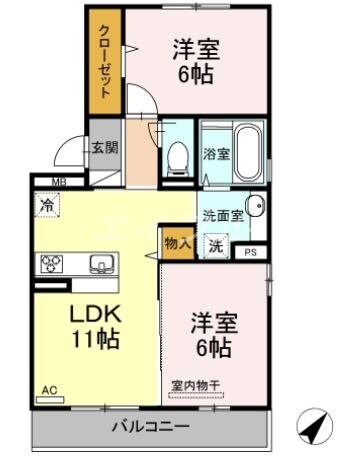 オアシス連島の物件間取画像