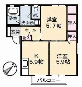 ディアス塩津　C棟の物件間取画像