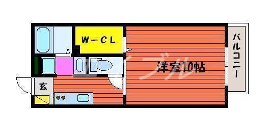 カフェテリアワケⅢの物件間取画像