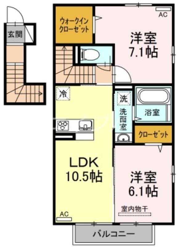 サンハートピア（八王寺町）の物件間取画像