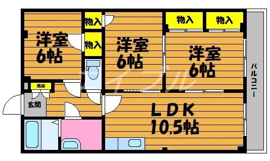 アメニティ田園の物件間取画像