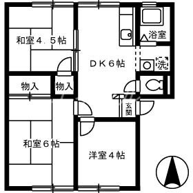 エレガンス西市　Eの物件間取画像