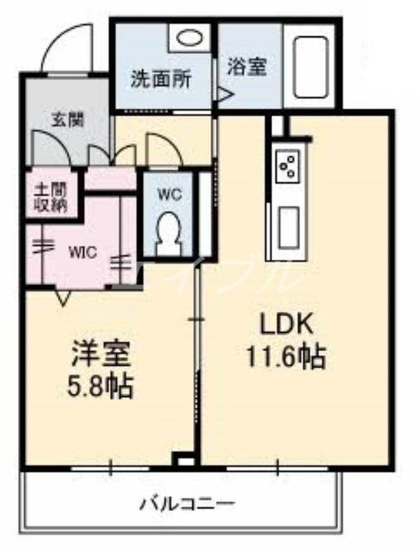 ソルブライト　Ａ棟の物件間取画像