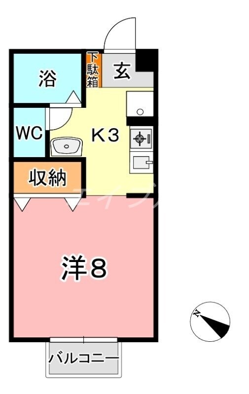 フラワーCの物件間取画像