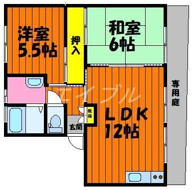 サンライフ粒江の物件間取画像