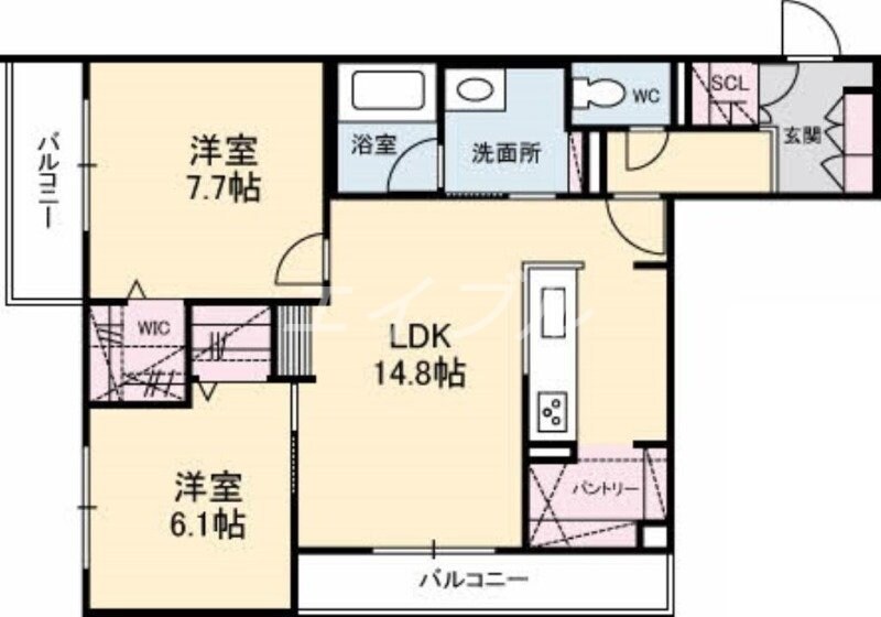 シャーメゾンステージ大島の物件間取画像