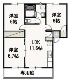 ミルグレース大福　Ｃ棟の物件間取画像