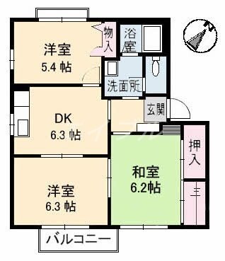 サン・フォーレス　B棟の物件間取画像