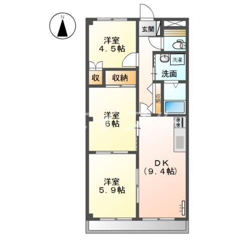 パストラル南町の物件間取画像