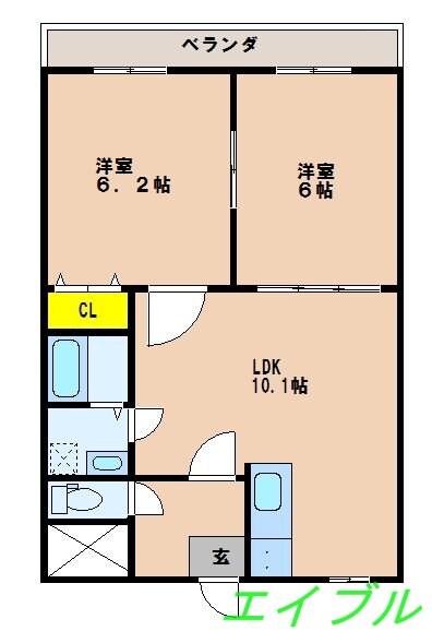 ホワイトストーン白石の物件間取画像