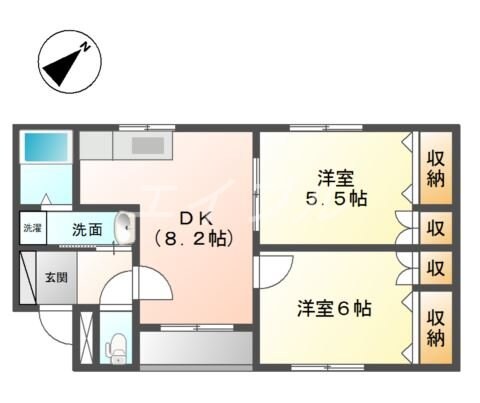 ロイヤルハイツ藤田の物件間取画像