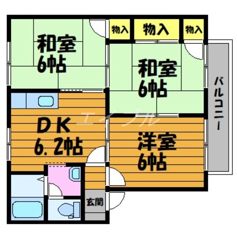 プロムナードＤ棟の物件間取画像