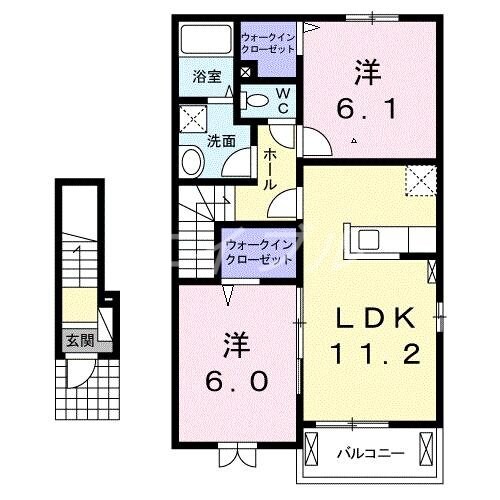 グランツ輝き　Ａの物件間取画像