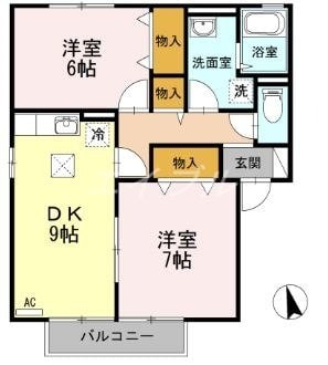 ボンヌシャンスISIDA　Ｂ棟の物件間取画像