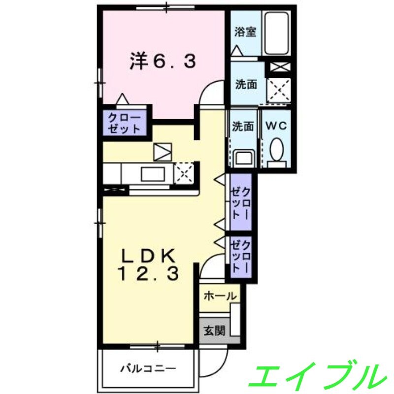 ソレアードＢの物件間取画像