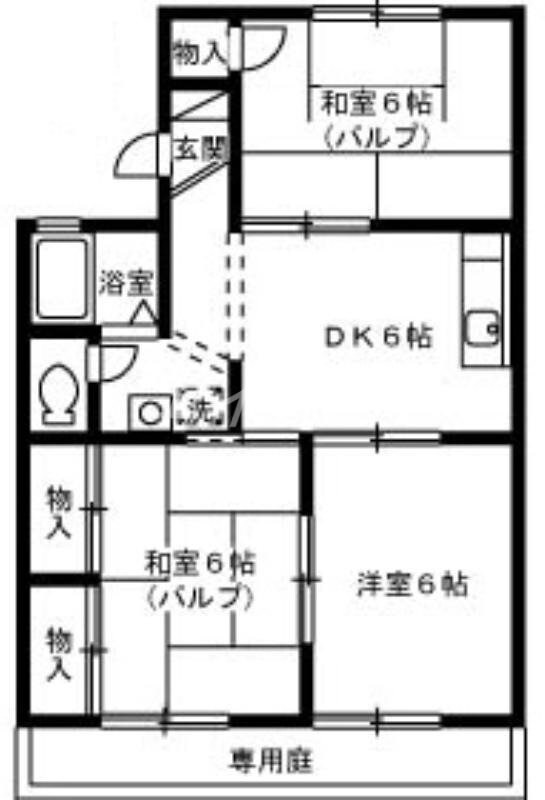 コスメティックスオオフク　Ｂ棟の物件間取画像