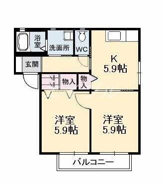 ノースヴェレッジⅣ　A棟の物件間取画像