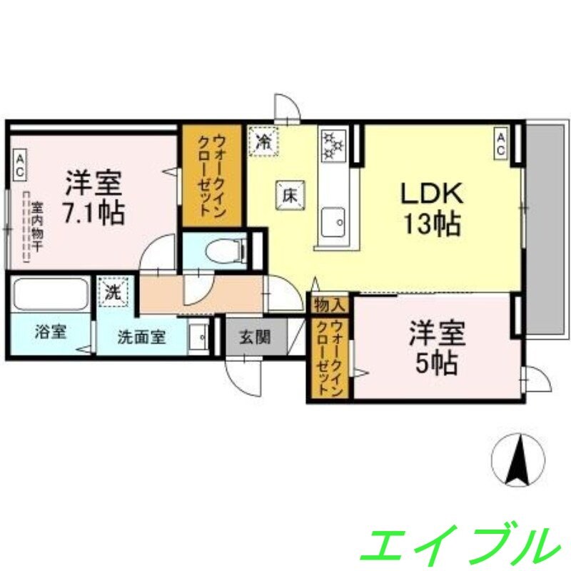 カンパニュラの物件間取画像