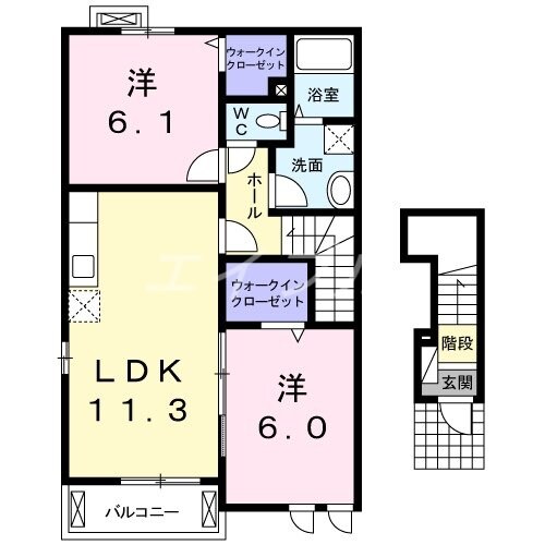 メゾン京屋Ｂの物件間取画像