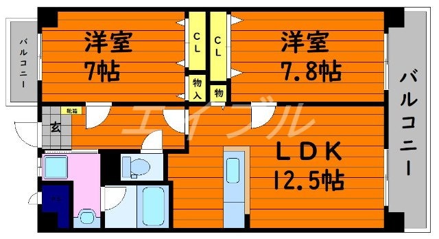 ベルフォーレ水島の物件間取画像