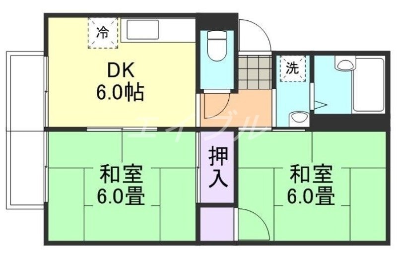 プレジール富井　A棟の物件間取画像