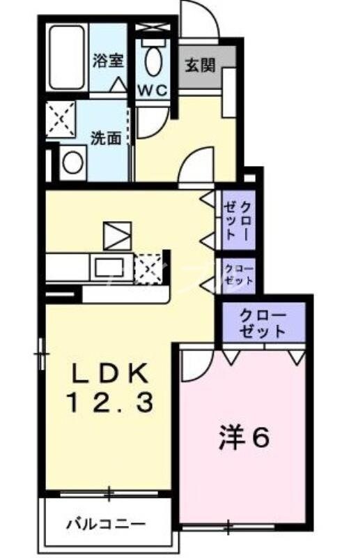 サンフィオーレＡの物件間取画像