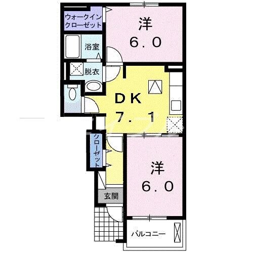 イーストリッチＢの物件間取画像