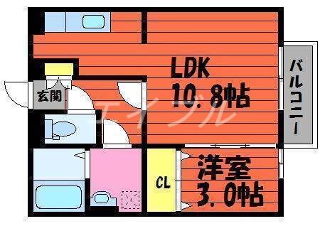 パーチュ　オーラ　B棟の物件間取画像