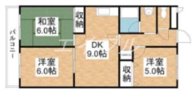 エトリールＯｍｏｒｉⅡの物件間取画像