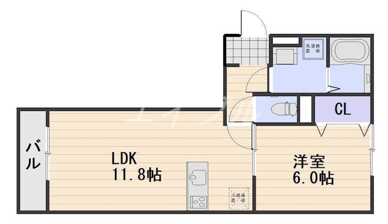 D-room福富 B棟の物件間取画像