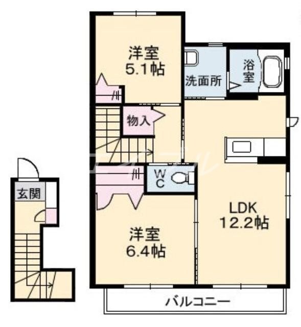 ピエ・タ・テール　C棟の物件間取画像