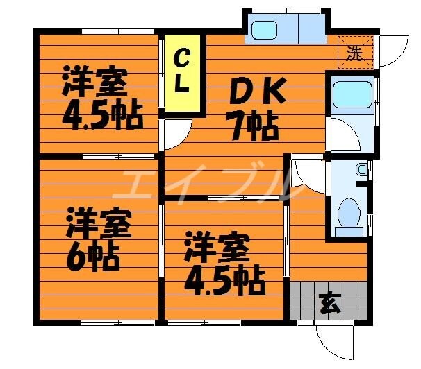 中島塩津様借家の物件間取画像