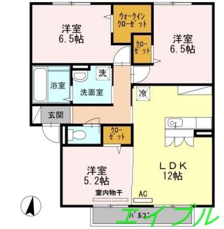 エテルナ　Ｂ棟の物件間取画像
