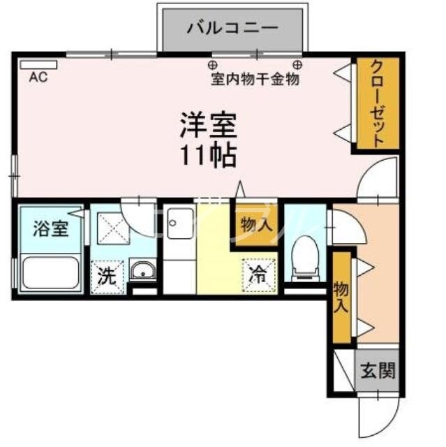 フェイバリット　フラット　A棟の物件間取画像