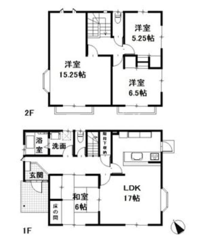 中島バイパス南貸家の物件間取画像