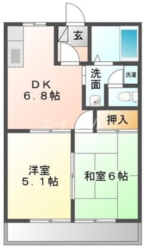 ハピネスＫの物件間取画像