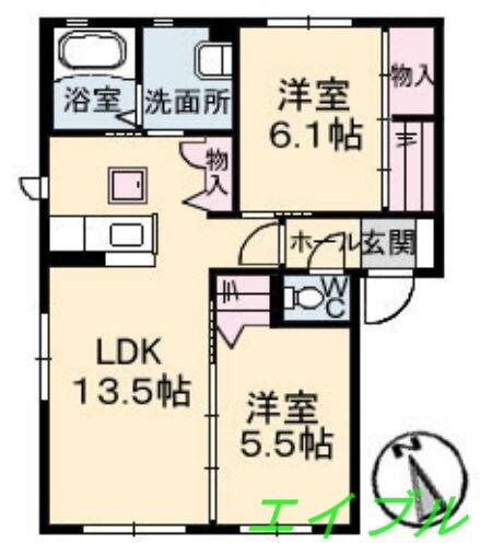 ソレアード　A棟の物件間取画像