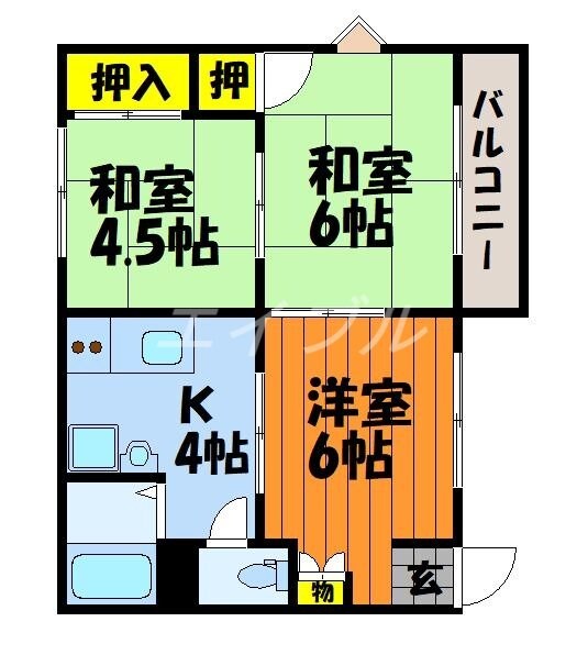 三宅コーポの物件間取画像